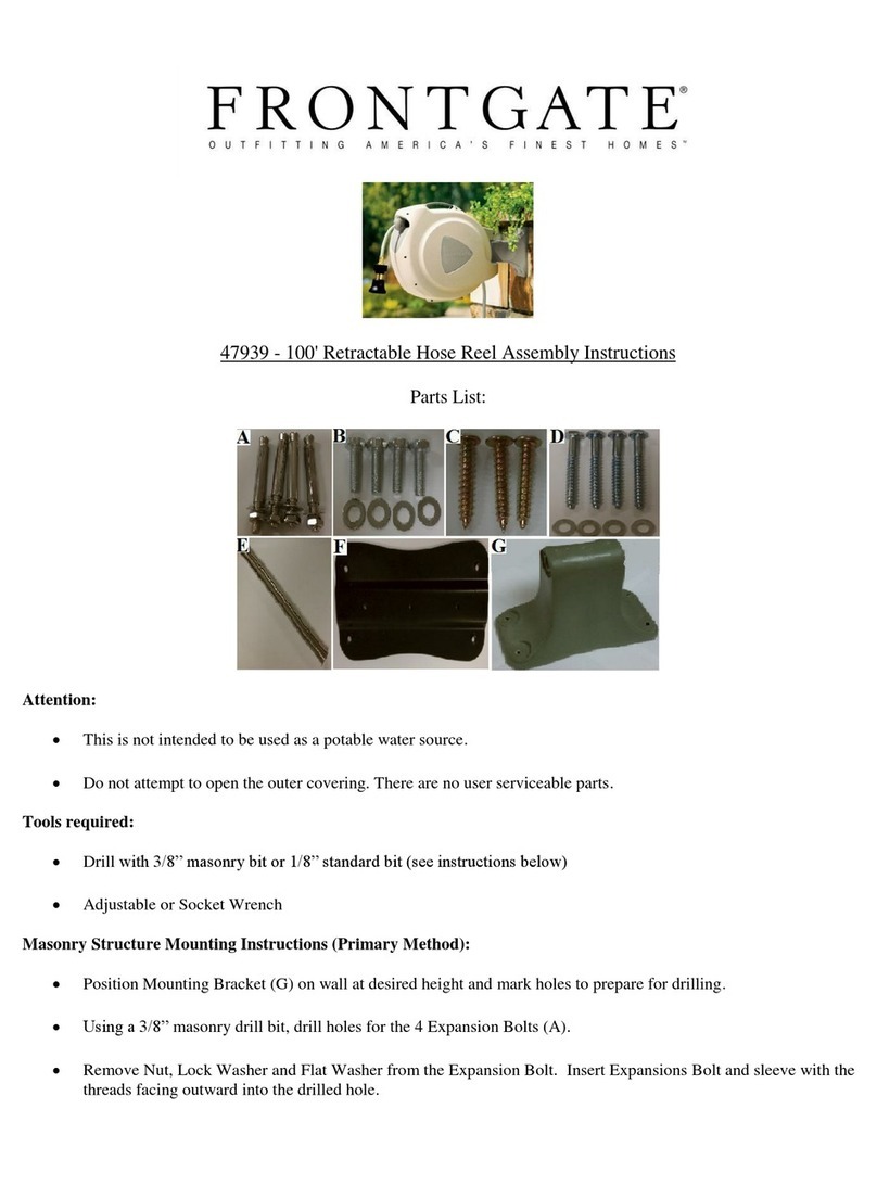 Frontgate 47939 Assembly instructions and parts list