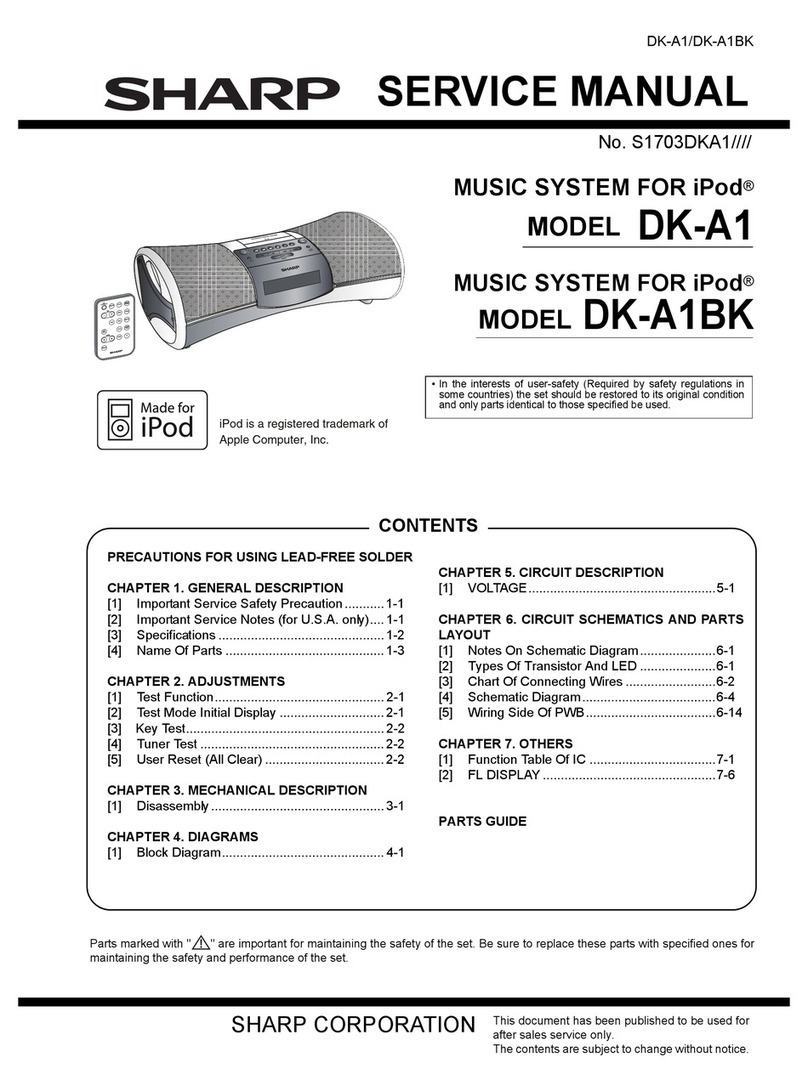 Sharp MUSIC SYSTEM DK-A1 User manual Sharp MUSIC SYSTEM DK-A1 User manual
