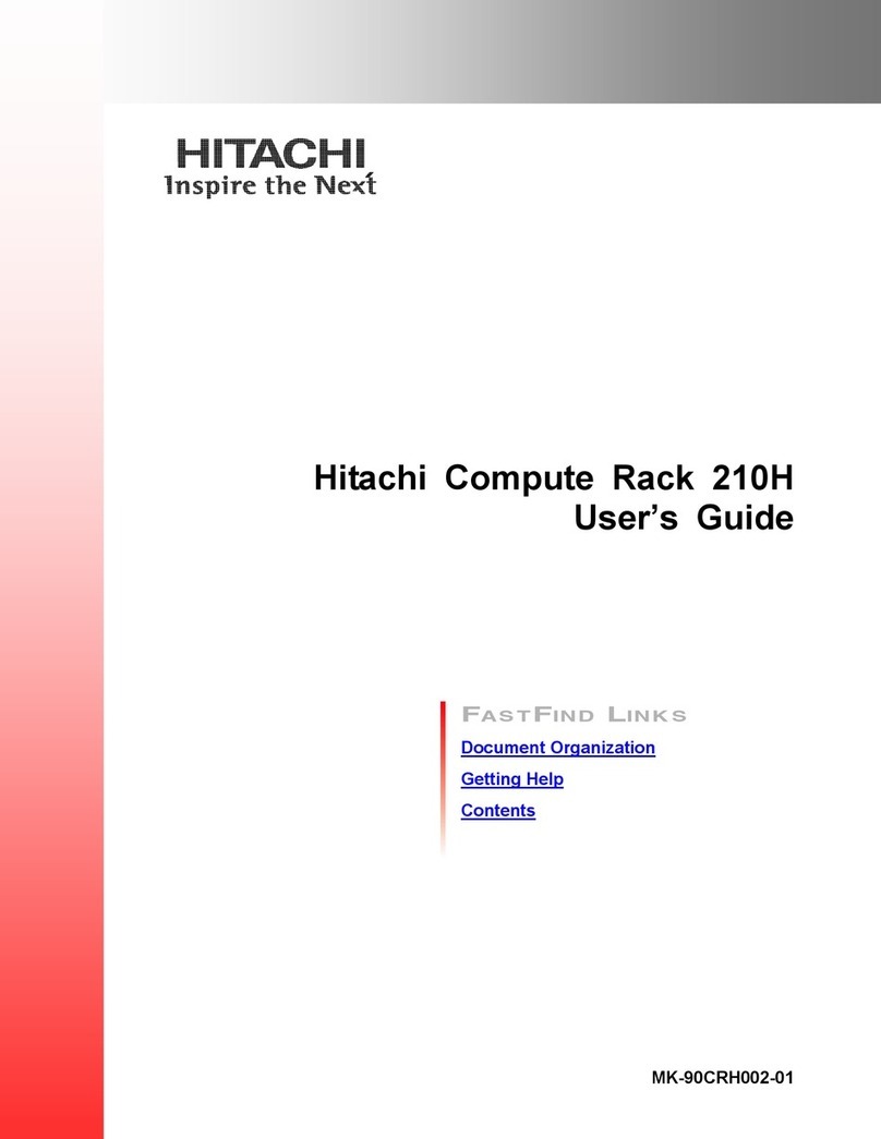 Hitachi Compute Rack CR 210H User manual
