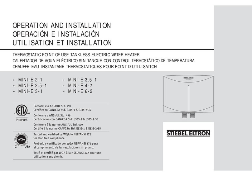 STIEBEL ELTRON MINI-E 2-1 Operation and installation manual