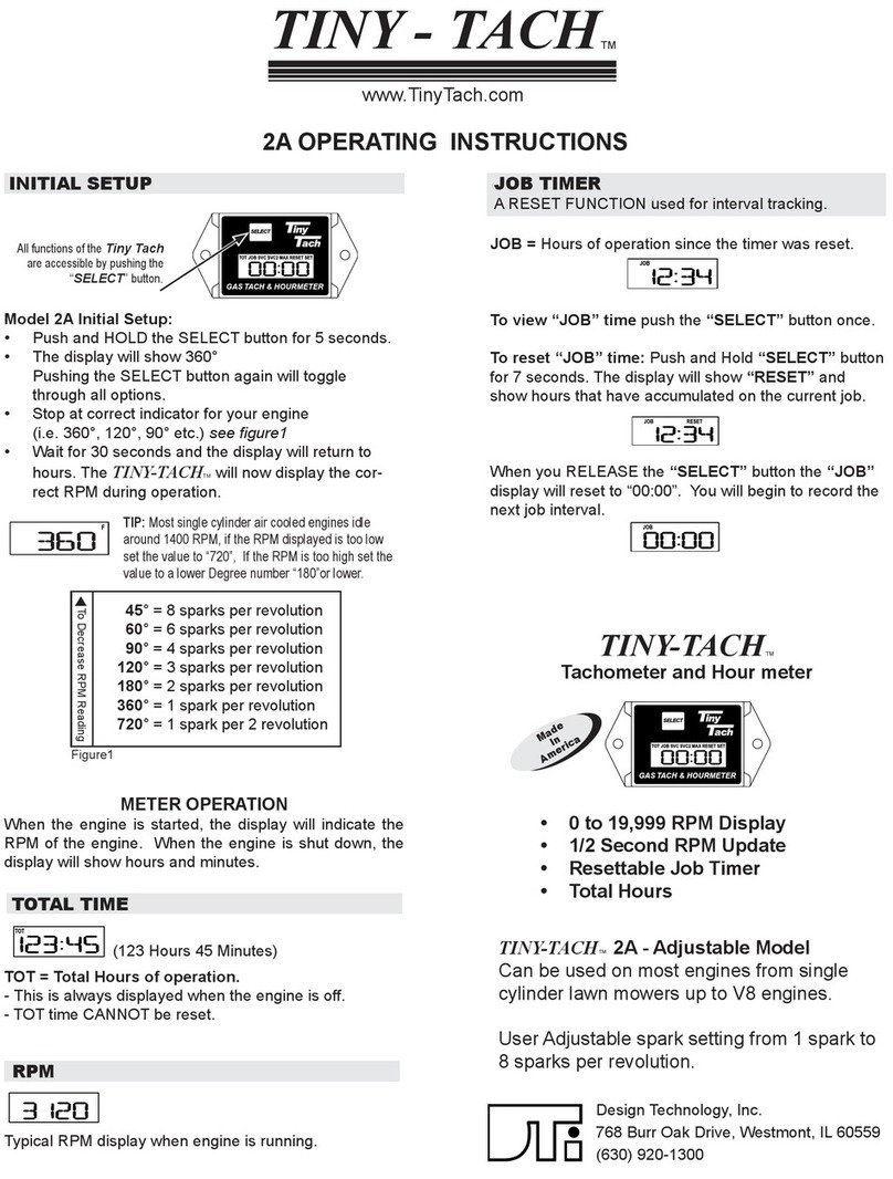 Design Technology TINY TACH 2A operating instructions