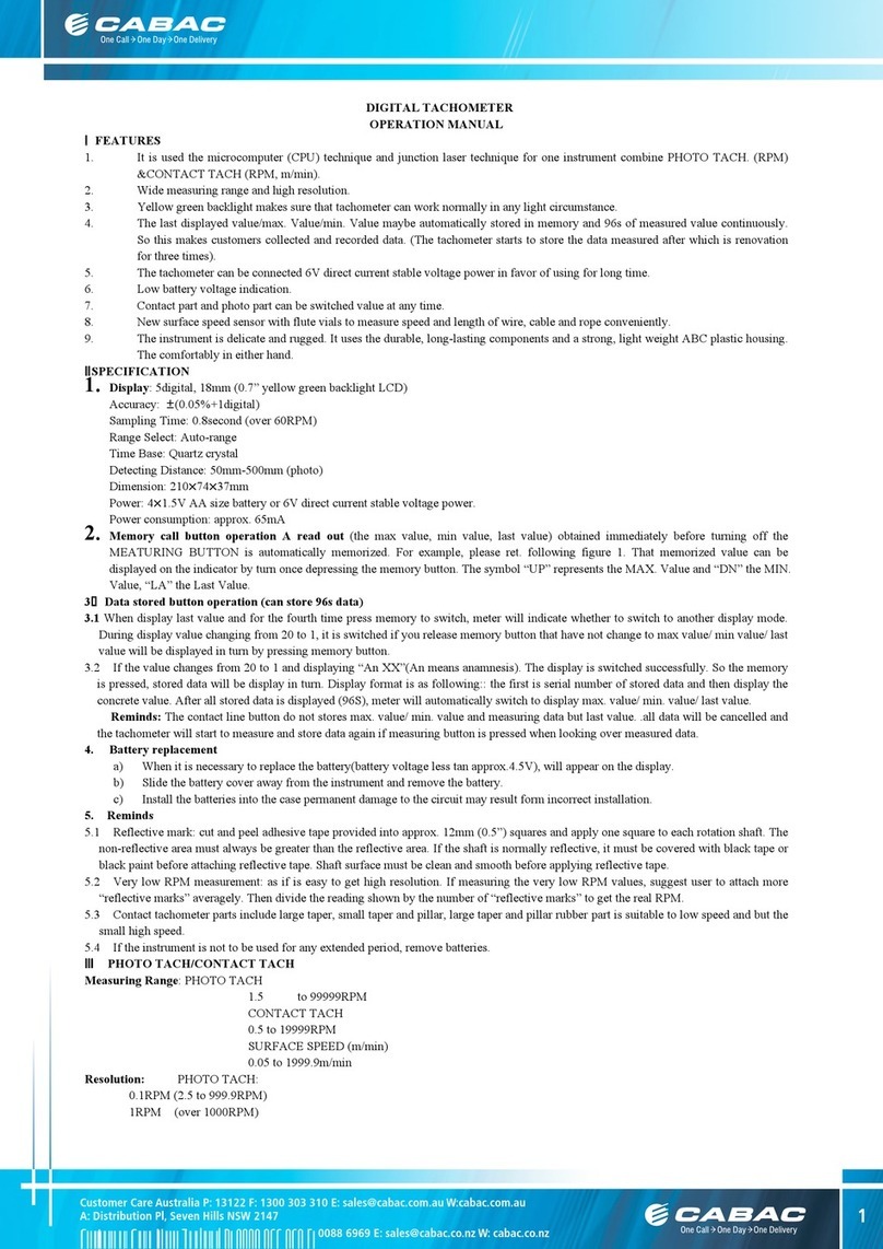 CABAC T6236B Operation manuals