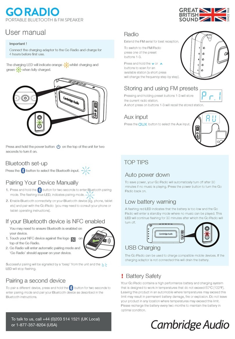 Cambridge Audio GO RADIO User manual
