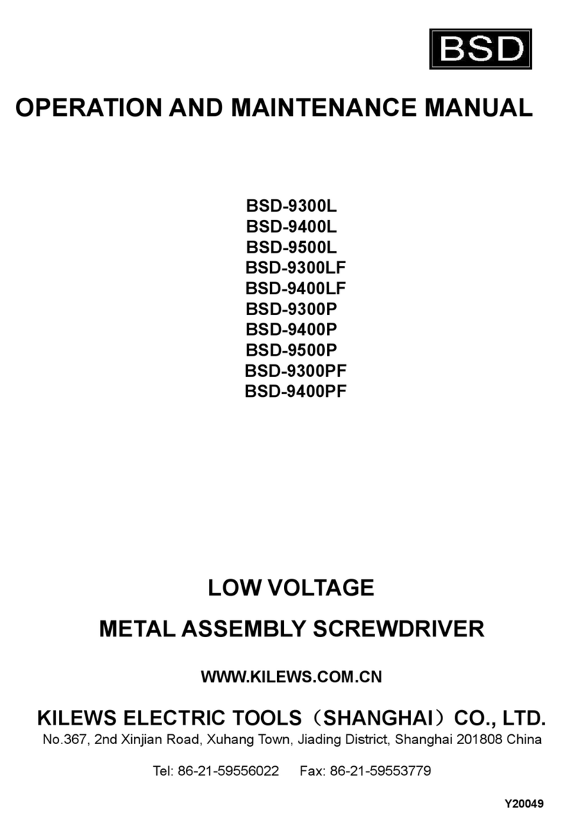 BSD BSD-9400PF Operation and maintenance manual