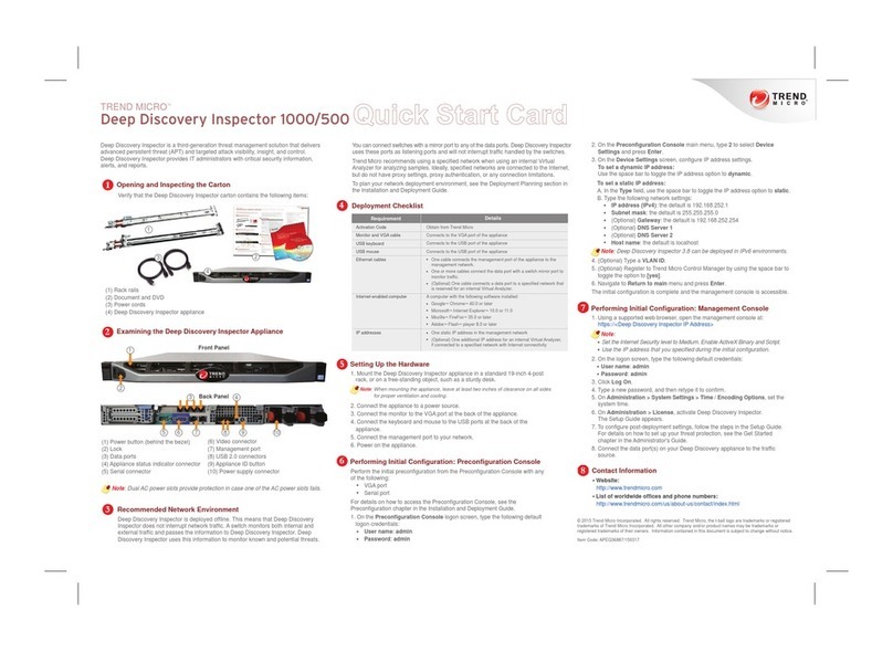 Trend Micro Deep Discovery Inspector 1000 User manual
