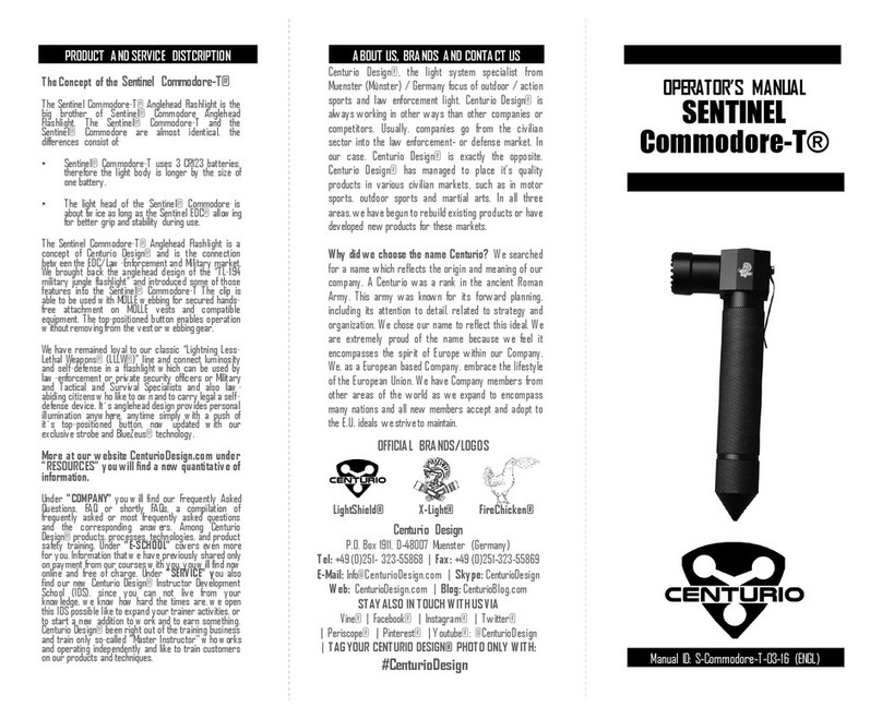 Centurio Sentinel Commodore-T User manual