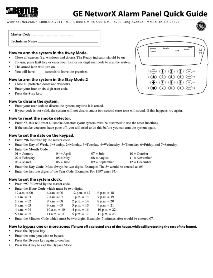 GE NetworX quick guide