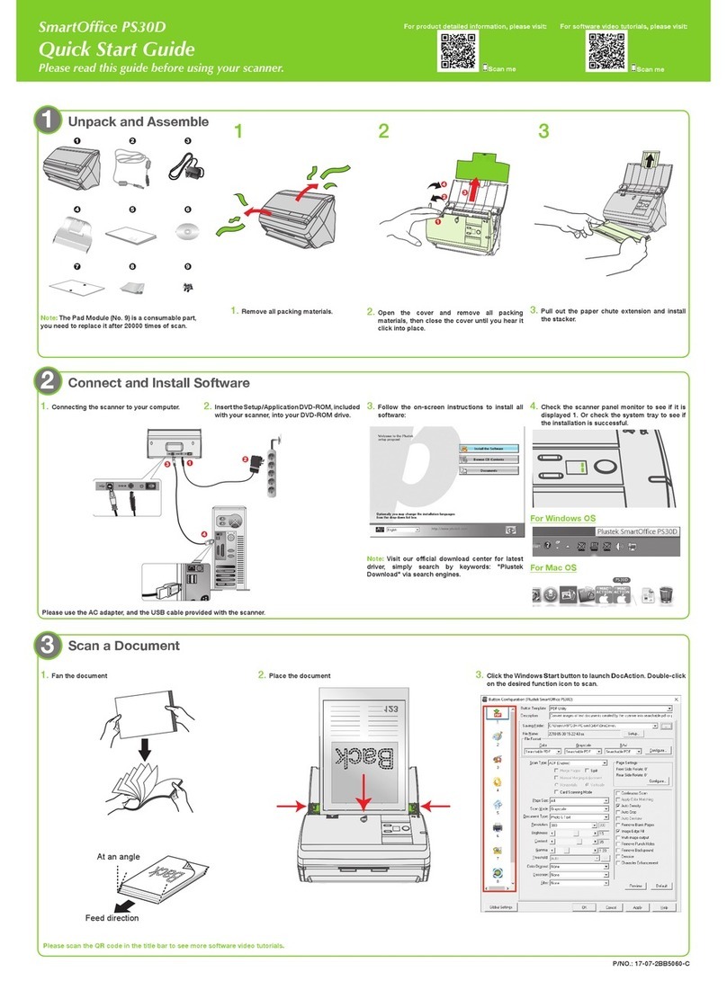 Plustek SmartOffice PS30D quick start guide