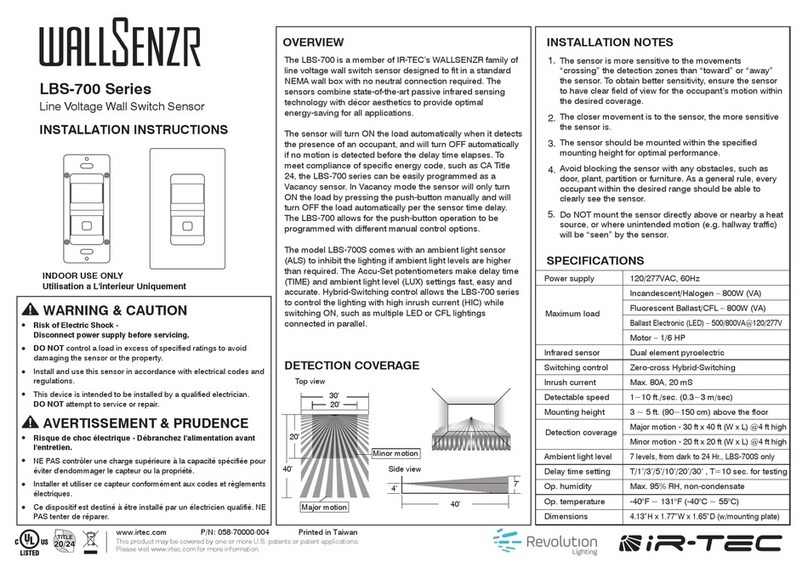 WallSenzr LBS-700 Series installation instructions