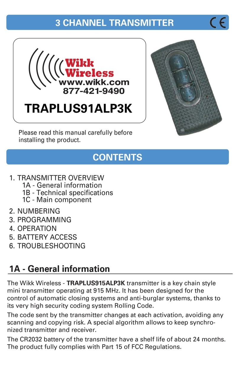 Wikk Wireless TRAPLUS91ALP3K User manual