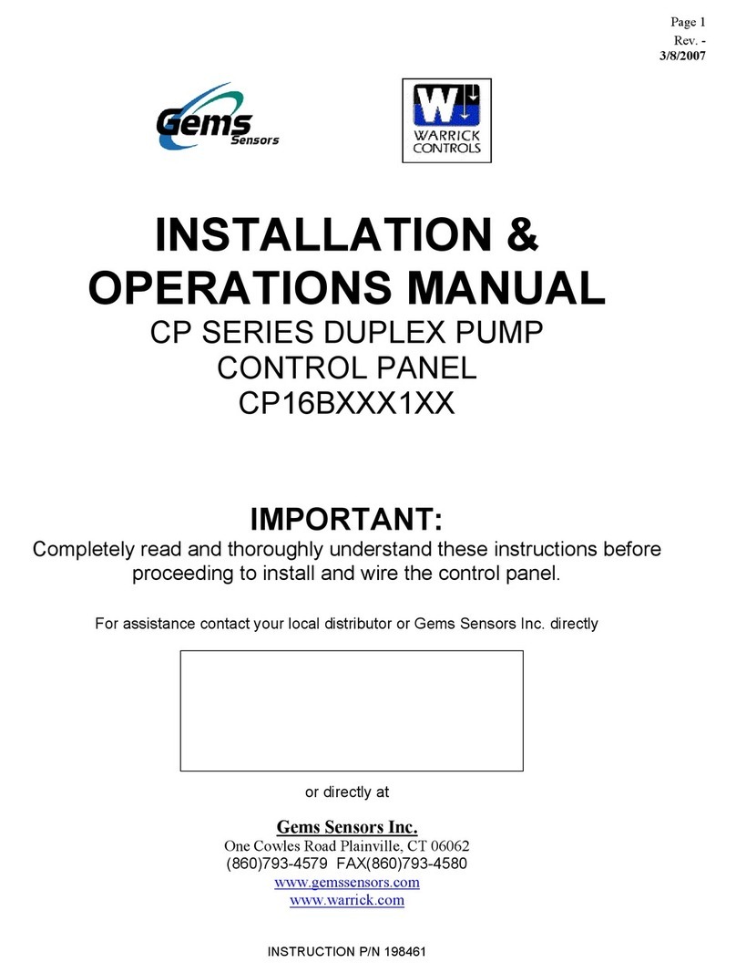 Gems CP16BXXX1 series Operation manual