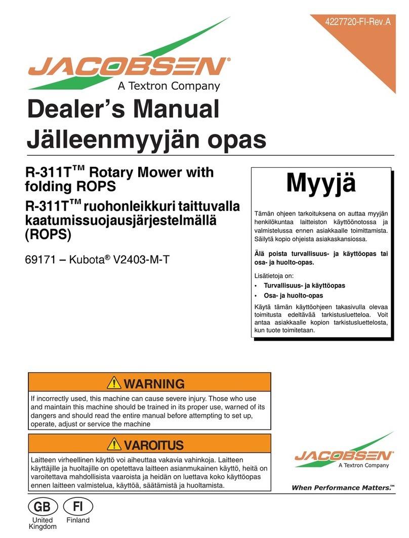 Jacobsen R-311T User manual