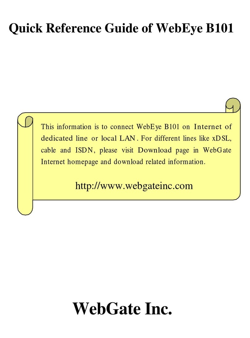 WebGate WebEye B101 User manual