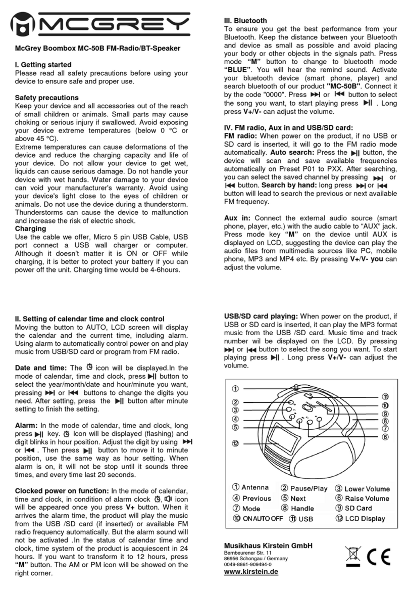 McGrey MC-50B User manual