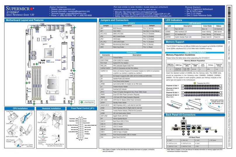 Supermicro X11SSW-F User manual Supermicro X11SSW-F User manual