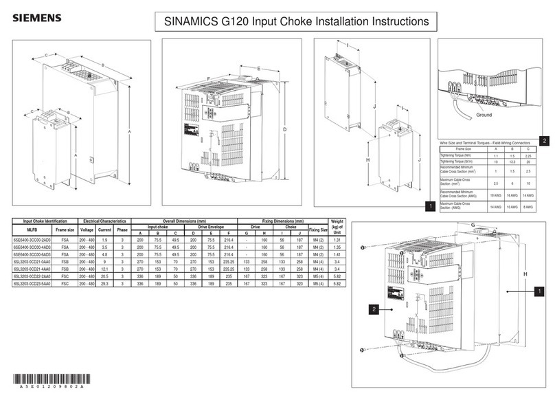 Siemens SINAMICS G120 Quick start guide
