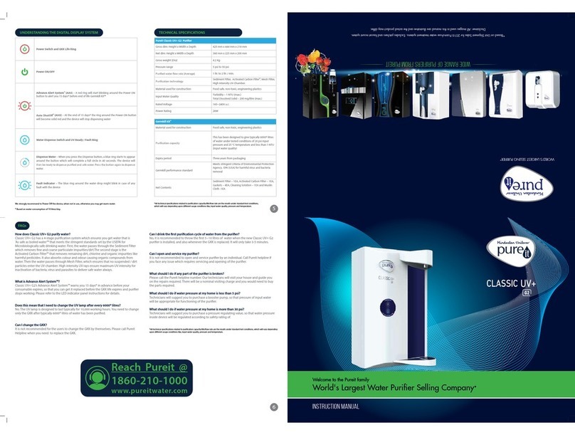Pureit Classic UV+ G2 instruction manual