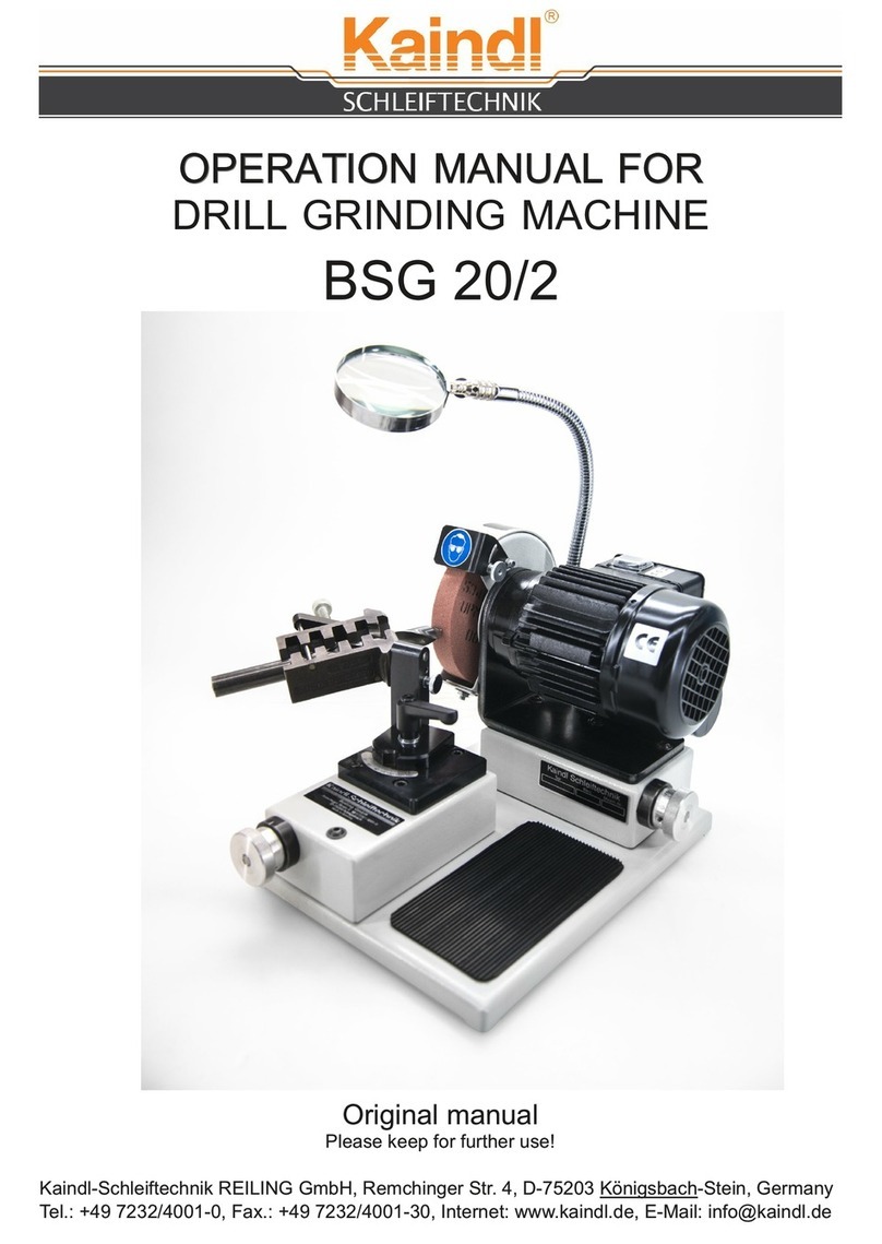 Kaindl BSG 20/2 Operation manual