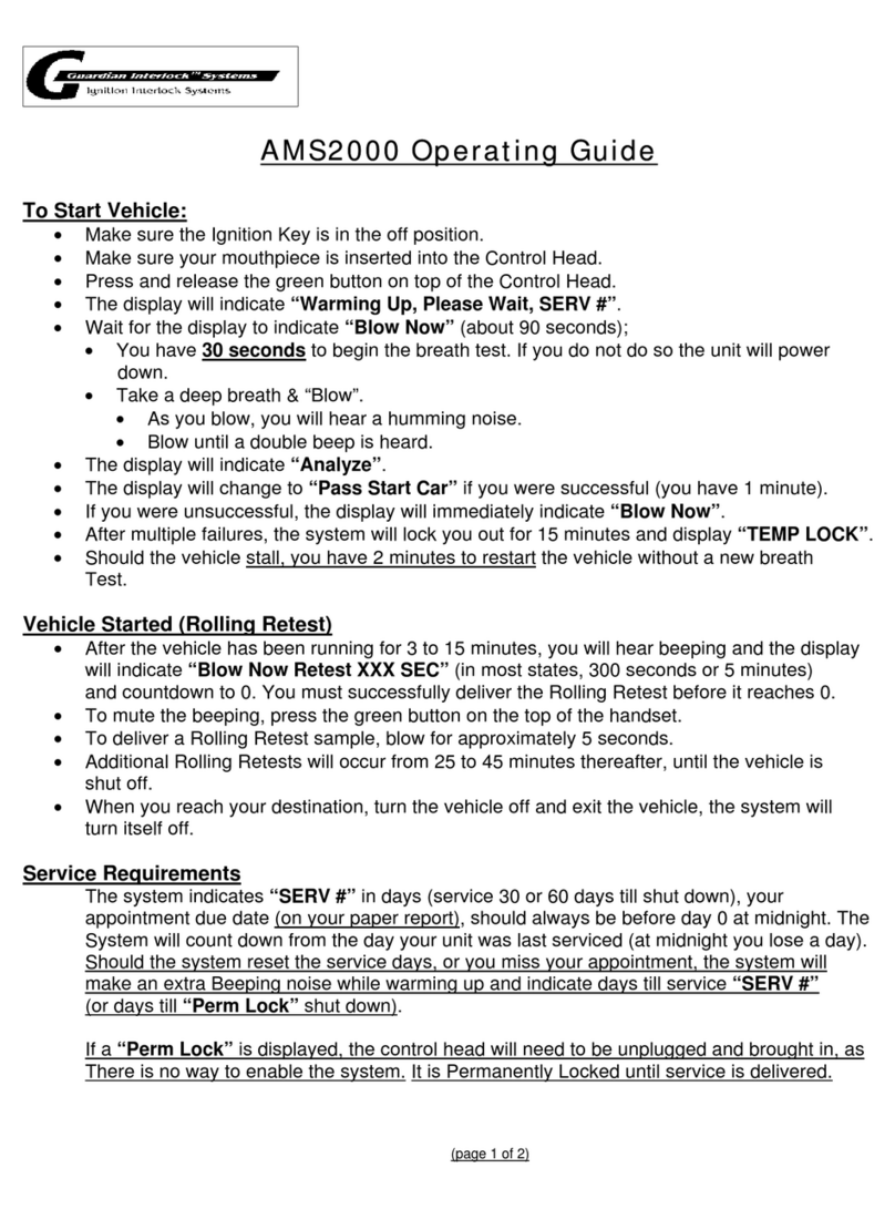 Guardian Interlock Systems AMS2000 operating guide