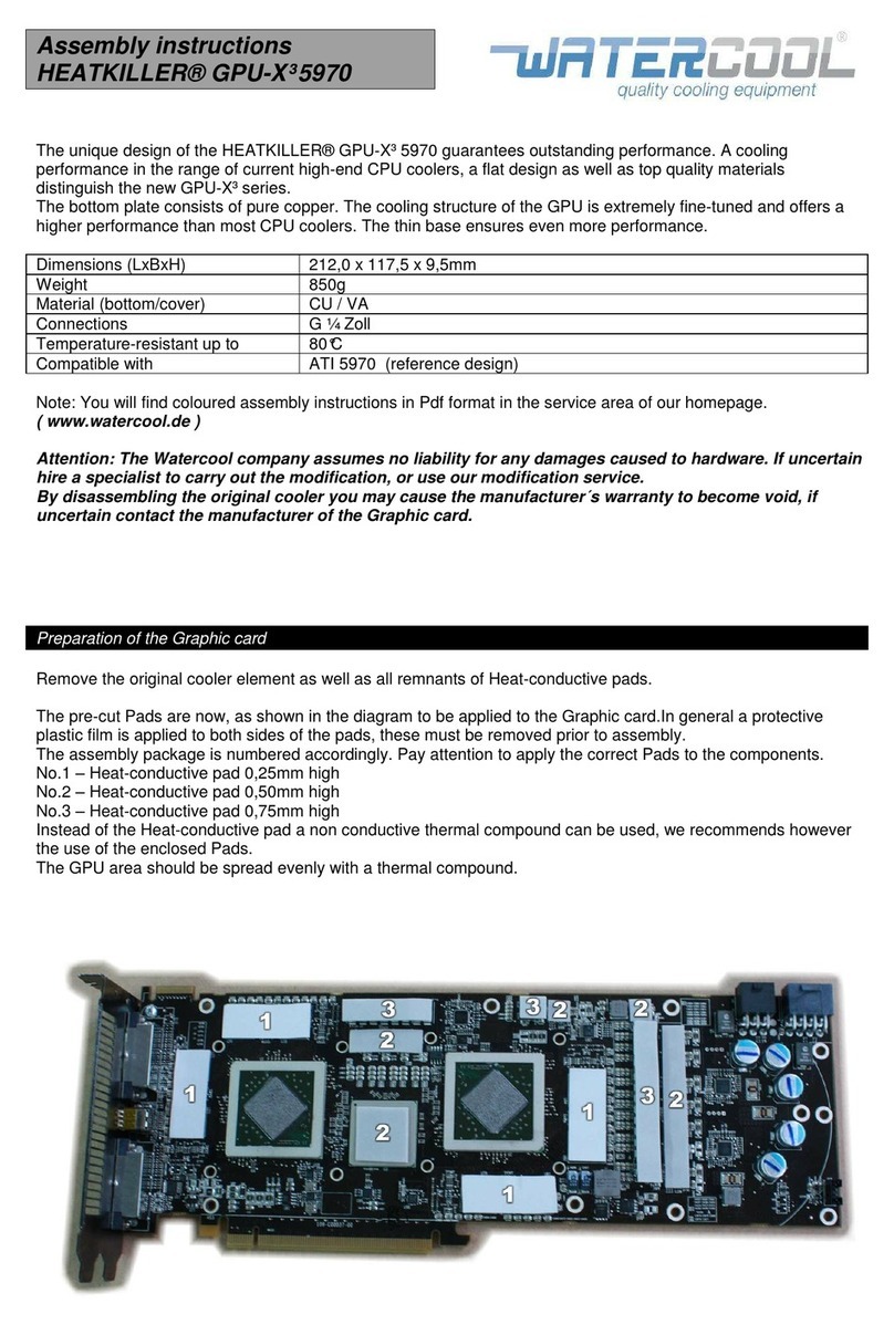 Watercool HEATKILLER GPU-X3 5970 Assembly instructions