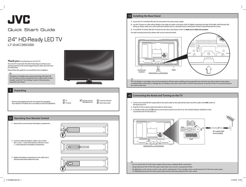 JVC LT-24C360 quick start guide
