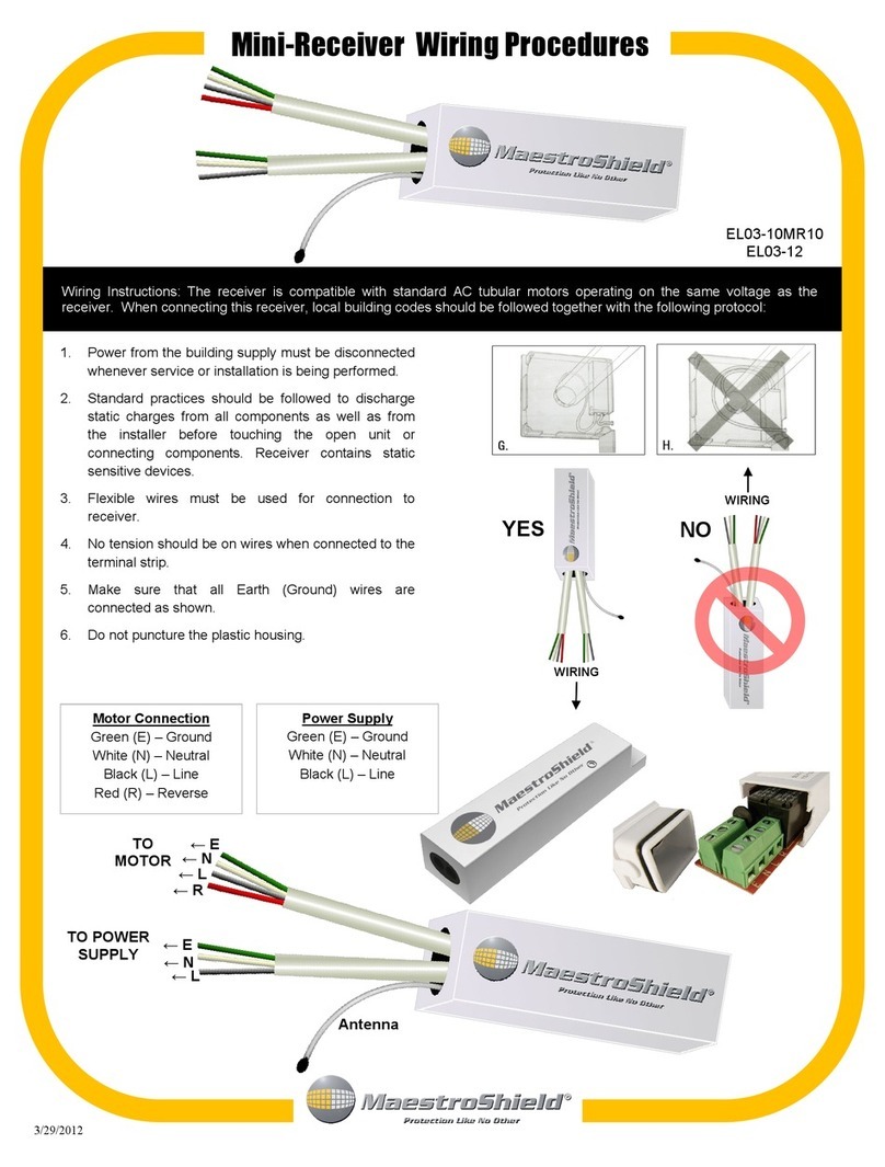 MaestroShield EL03-10MR10 Wiring instructions
