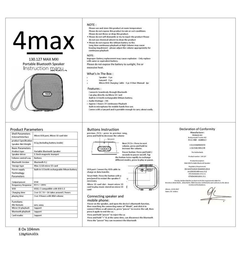 4max 130.127 MAX MXI instruction manual