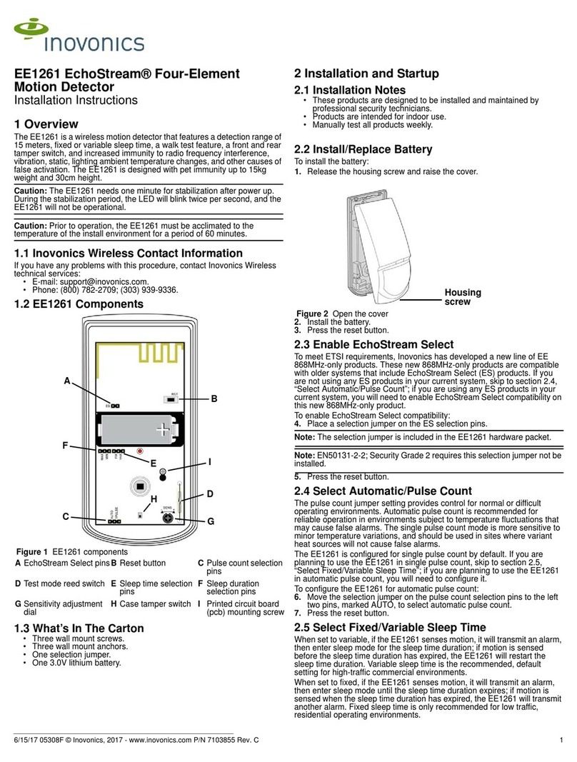 Inovonics EE1261 User manual