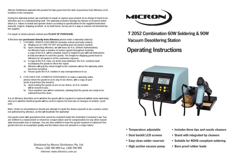 Micron T 2052 operating instructions