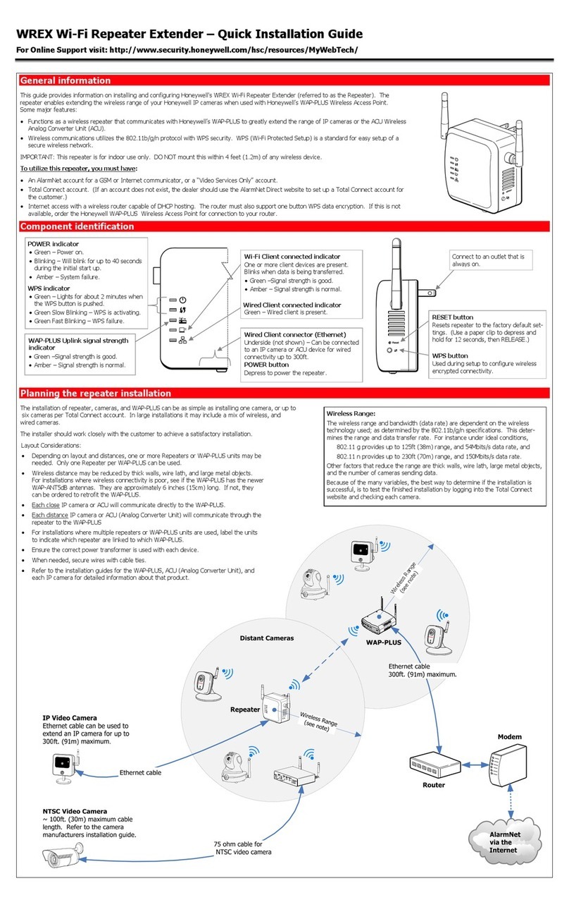 Honeywell WREX User manual