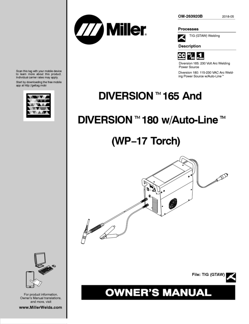 Miller DIVERSION 165 And User manual