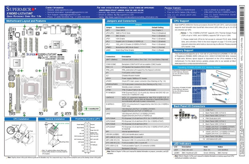 Supermicro X10DRD-L Quick reference guide