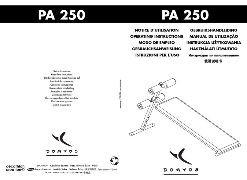 Domyos PA 250 operating instructions