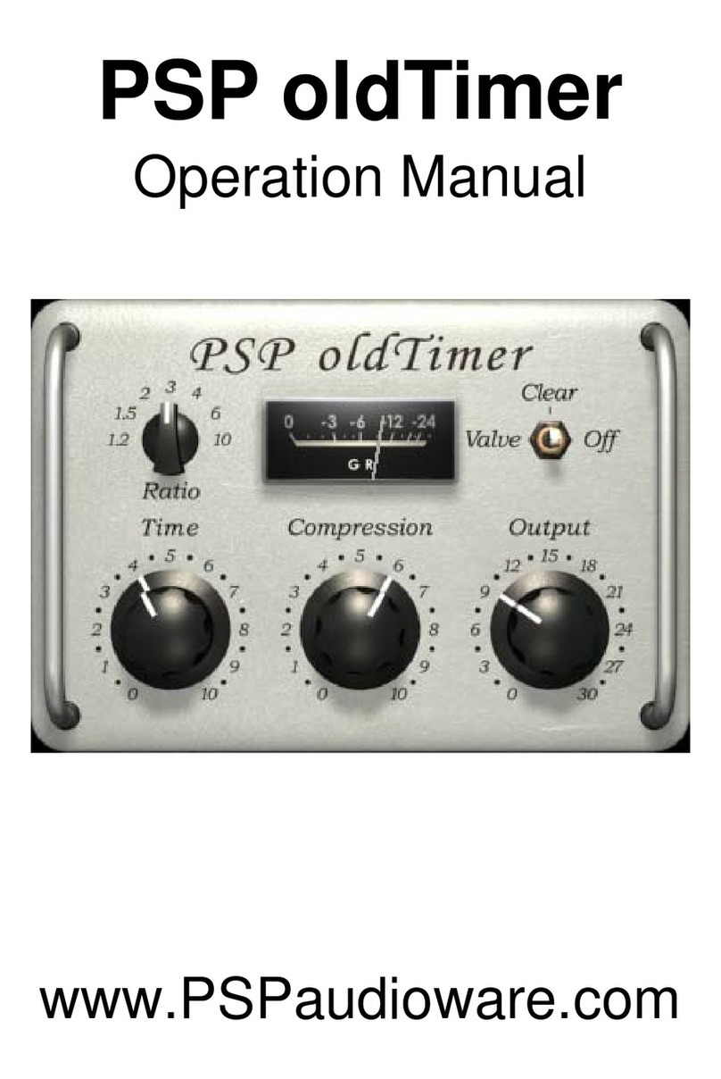 PSP Audioware PSP oldTimer Operation manuals