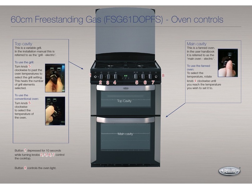 Belling FSG61DOPFS Use and maintenance manual Belling FSG61DOPFS Use and maintenance manual