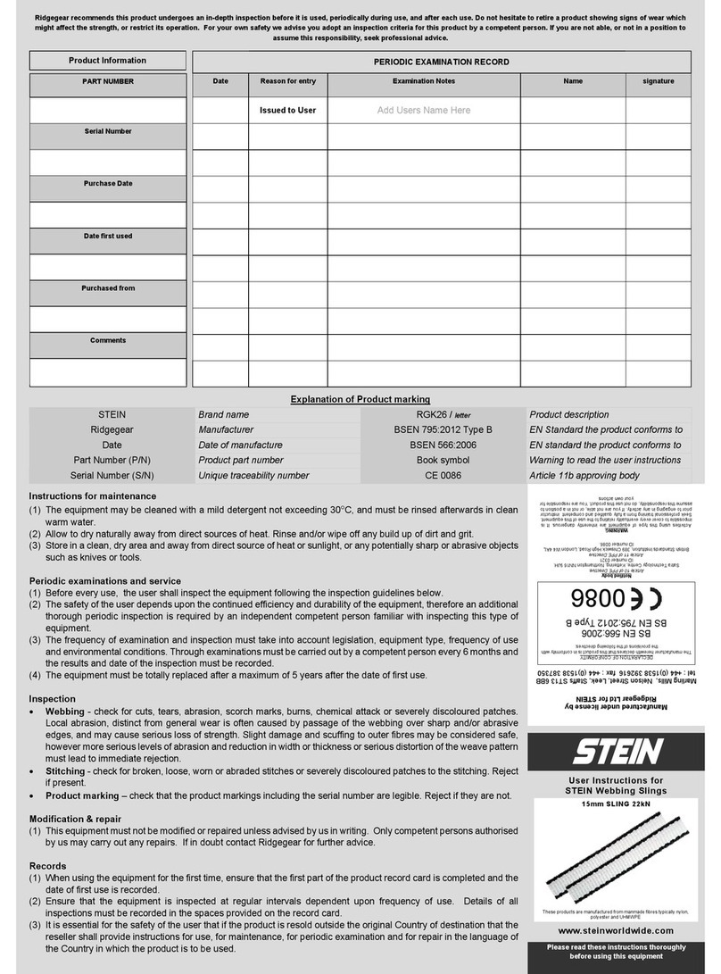 STEIN RGK26 Series User manual
