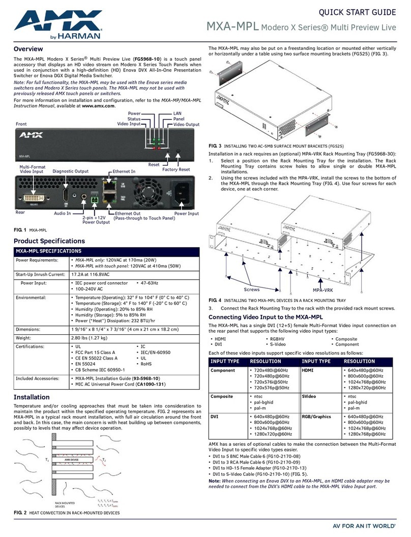AMX MXA-MPL quick start guide