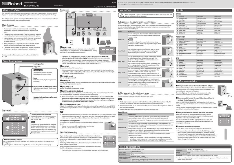 Roland EL Cajon EC-10 User manual Roland EL Cajon EC-10 User manual