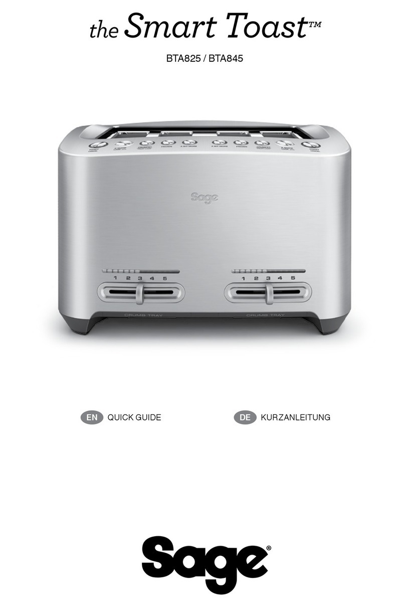 Sage Smart Toast BTA825 quick guide