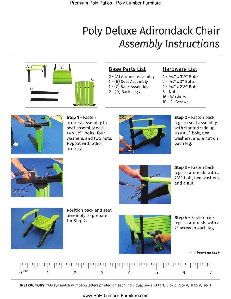 Premium Poly Patios Poly Deluxe Assembly instructions and rules