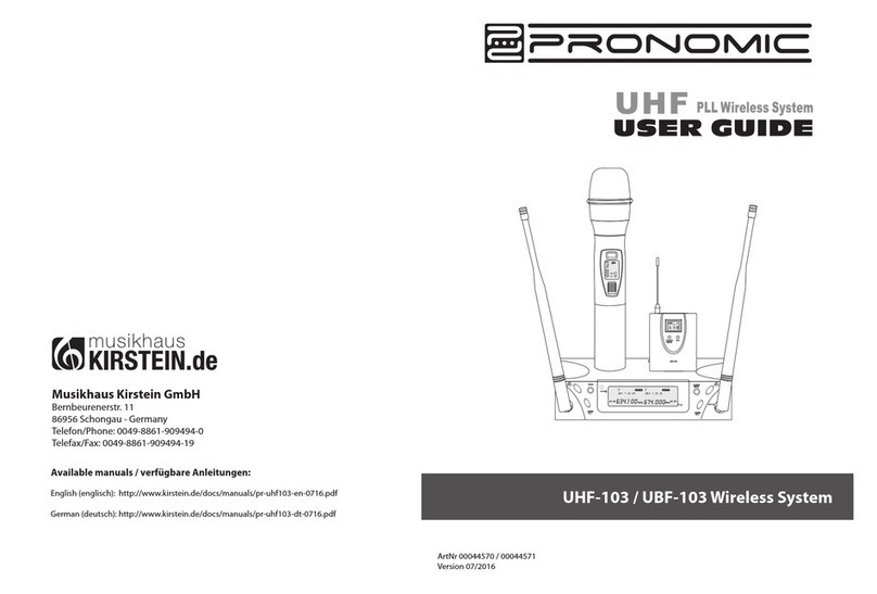 Pronomic UBF-103 user guide
