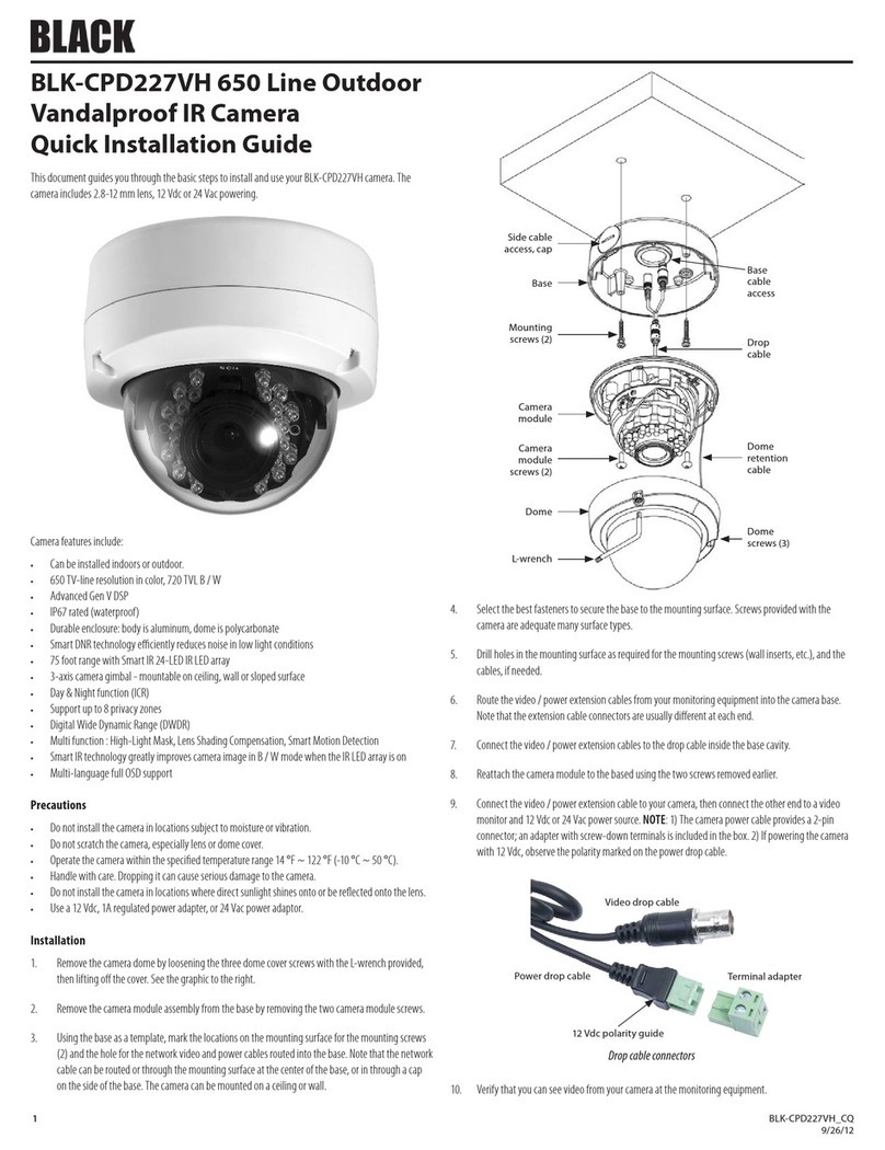 Observint BLK-CPD227VH Quick installation guide