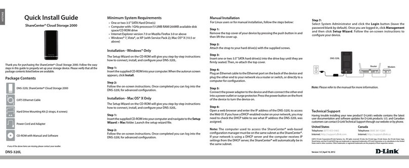 D-Link ShareCenter DNS-320L User manual D-Link ShareCenter DNS-320L User manual