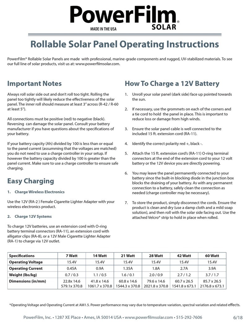 PowerFilm R-14 operating instructions