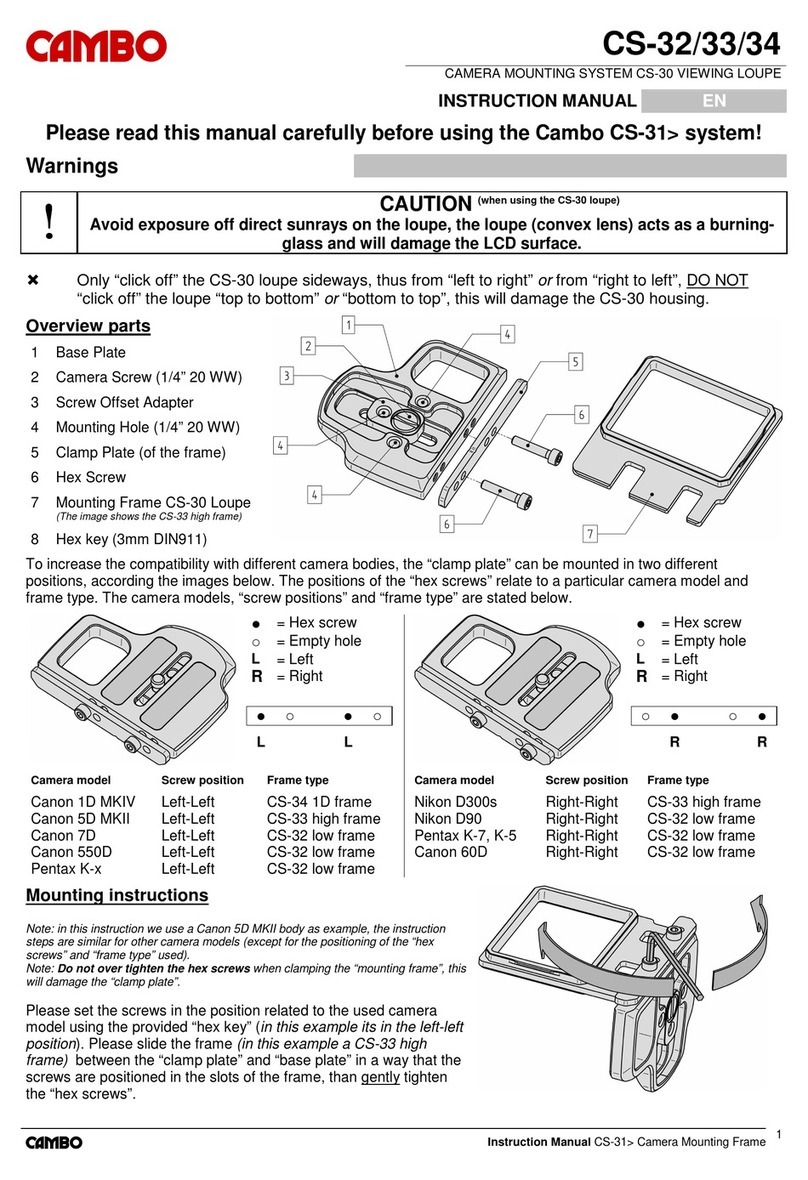 Cambo CS-32 User manual Cambo CS-32 User manual