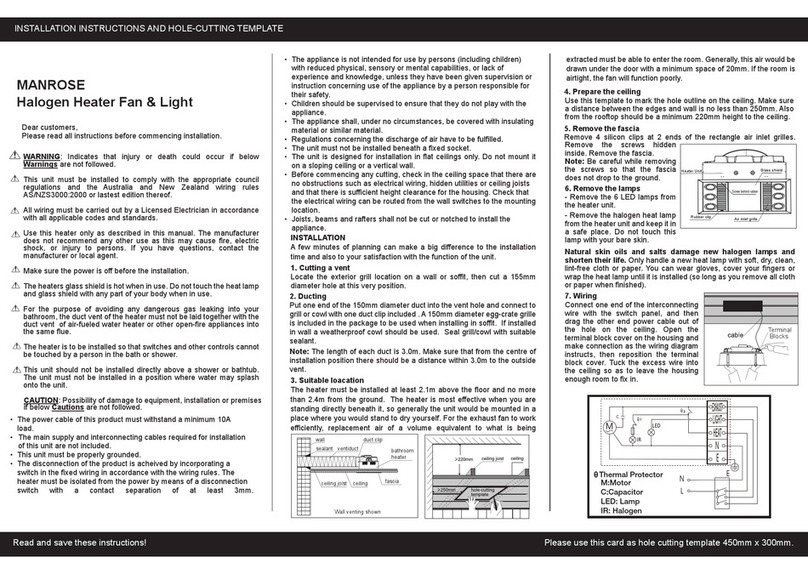 SImx Manrose FAN5876 User manual