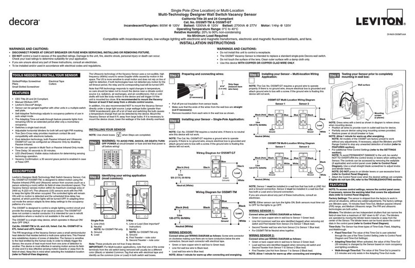Leviton Decora OSSMT-TM User manual