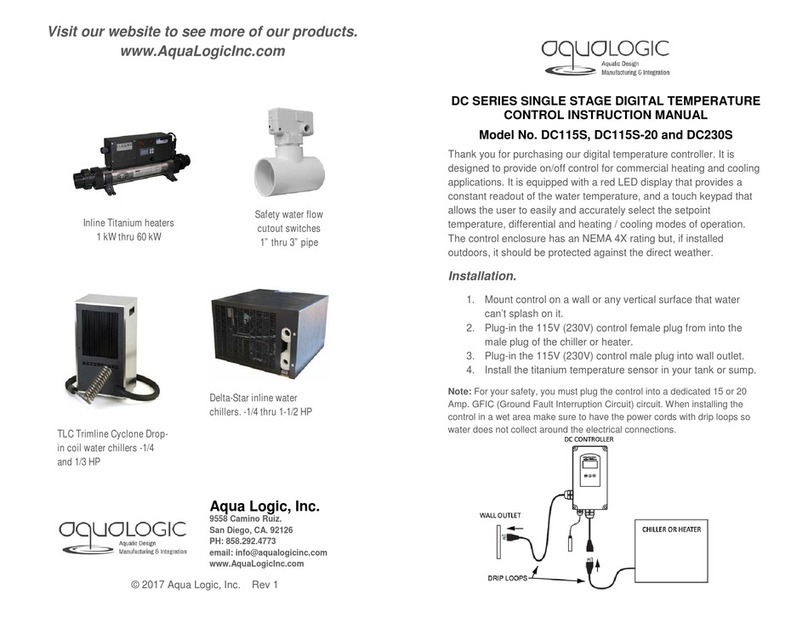 Aqua Logic DC115S instruction manual