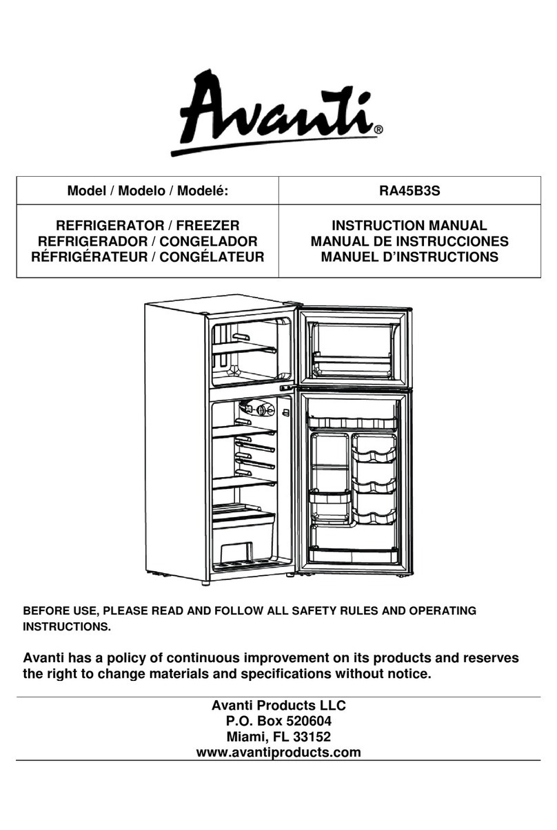 Avanti RA45B3S instruction manual