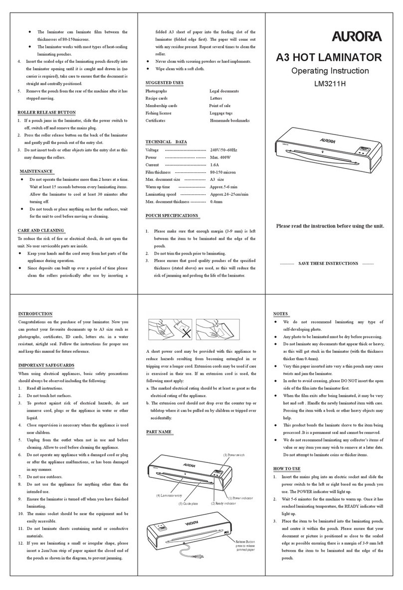 Aurora LM3211H Operating	 instruction